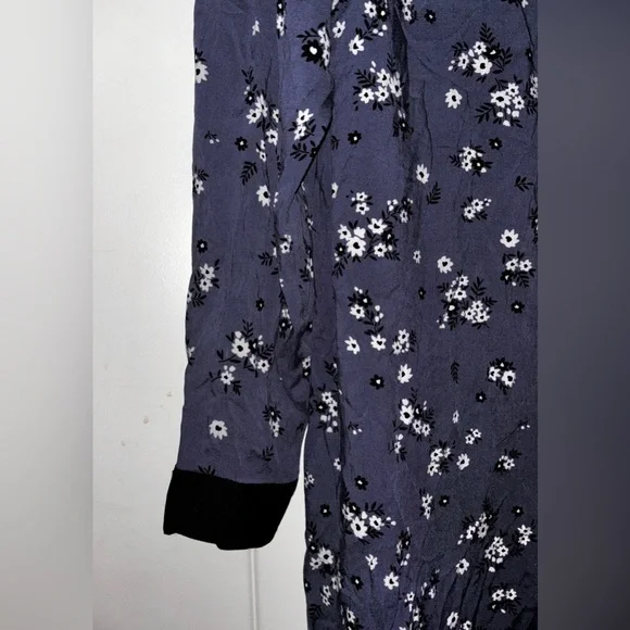Suzy Shier Floral Shirtdress Women‎ L Oriental Cottagecore Prairie Dainty - Picture 4 of 6